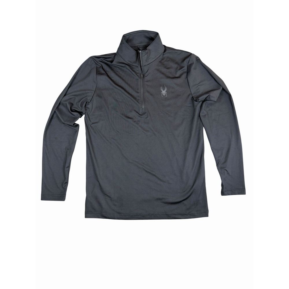 Spyder Mens Black Prospect 1/2 Zip Pullover Base Layer Activewear Top M